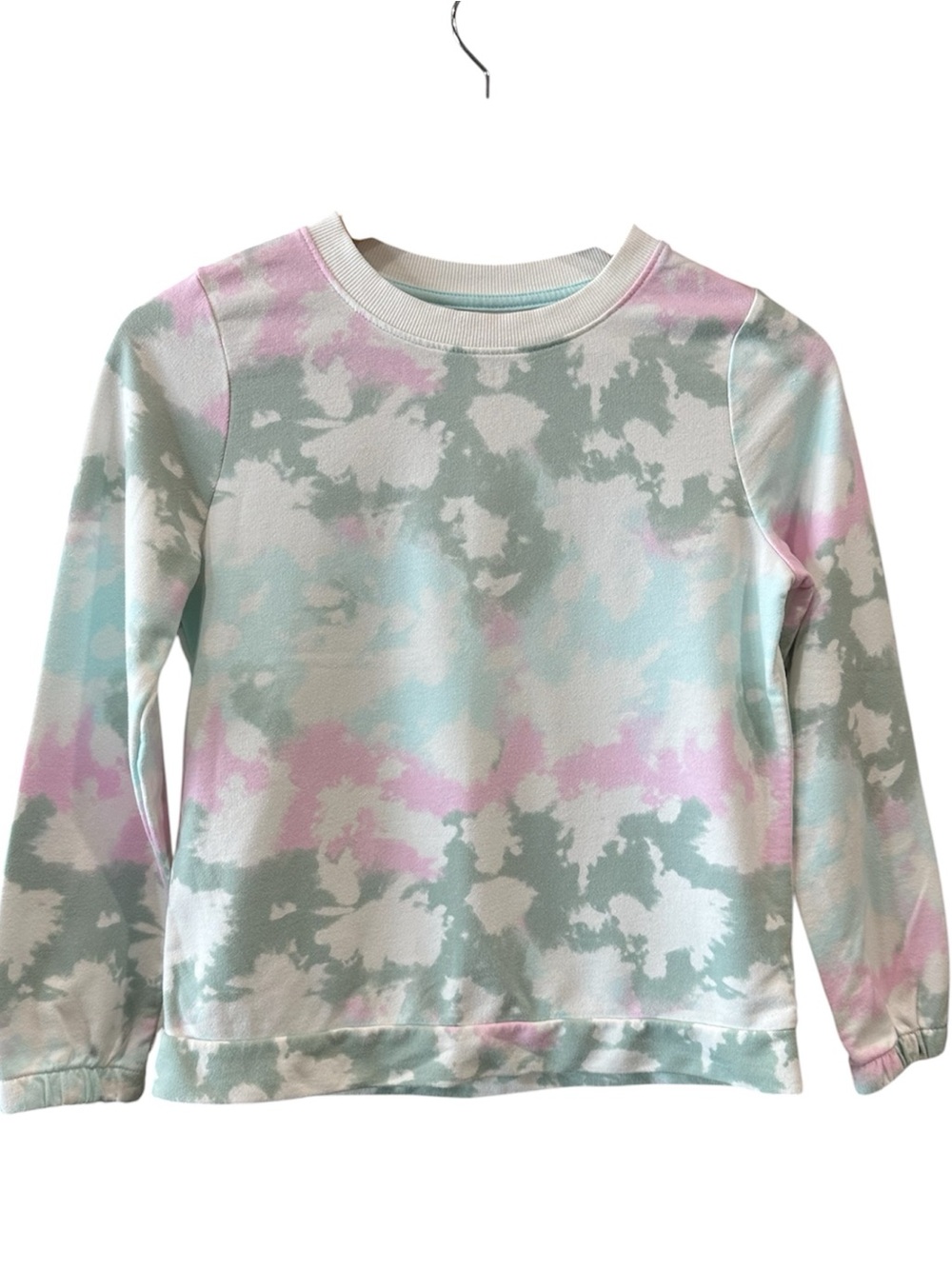 Cat & Jack Pastel Tie-Dye Crewneck Sweatshirt  Pink Mint & White Girls Size L